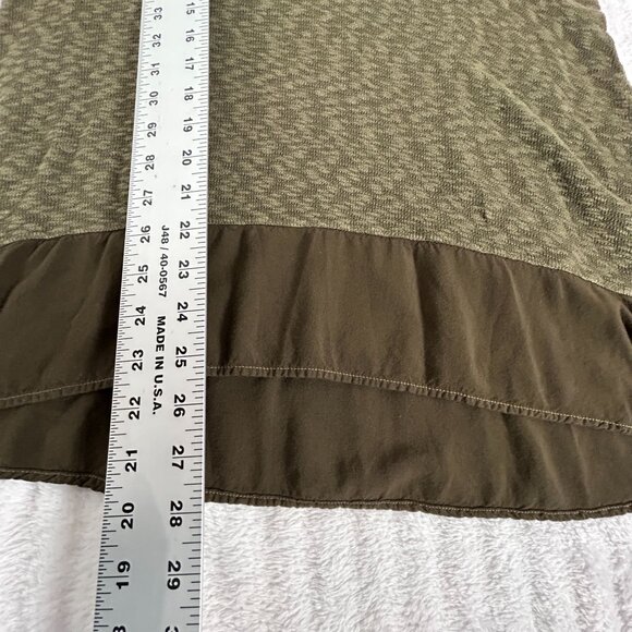 Left of Center Womens Small Olive Green Textured Knit Long Sleeve Top Casual - Picture 8 of 8